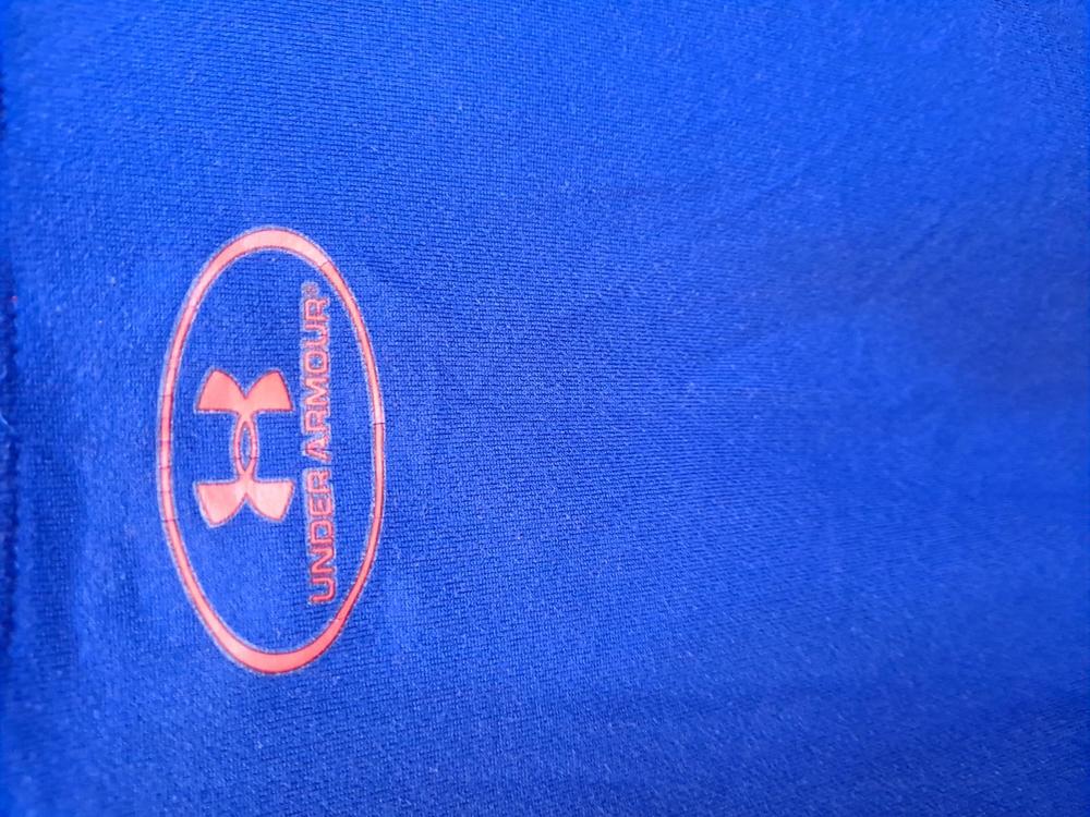 Under Armour Blue Coldgear with Orange Logo Henley Size Large - Picture 6 of 6